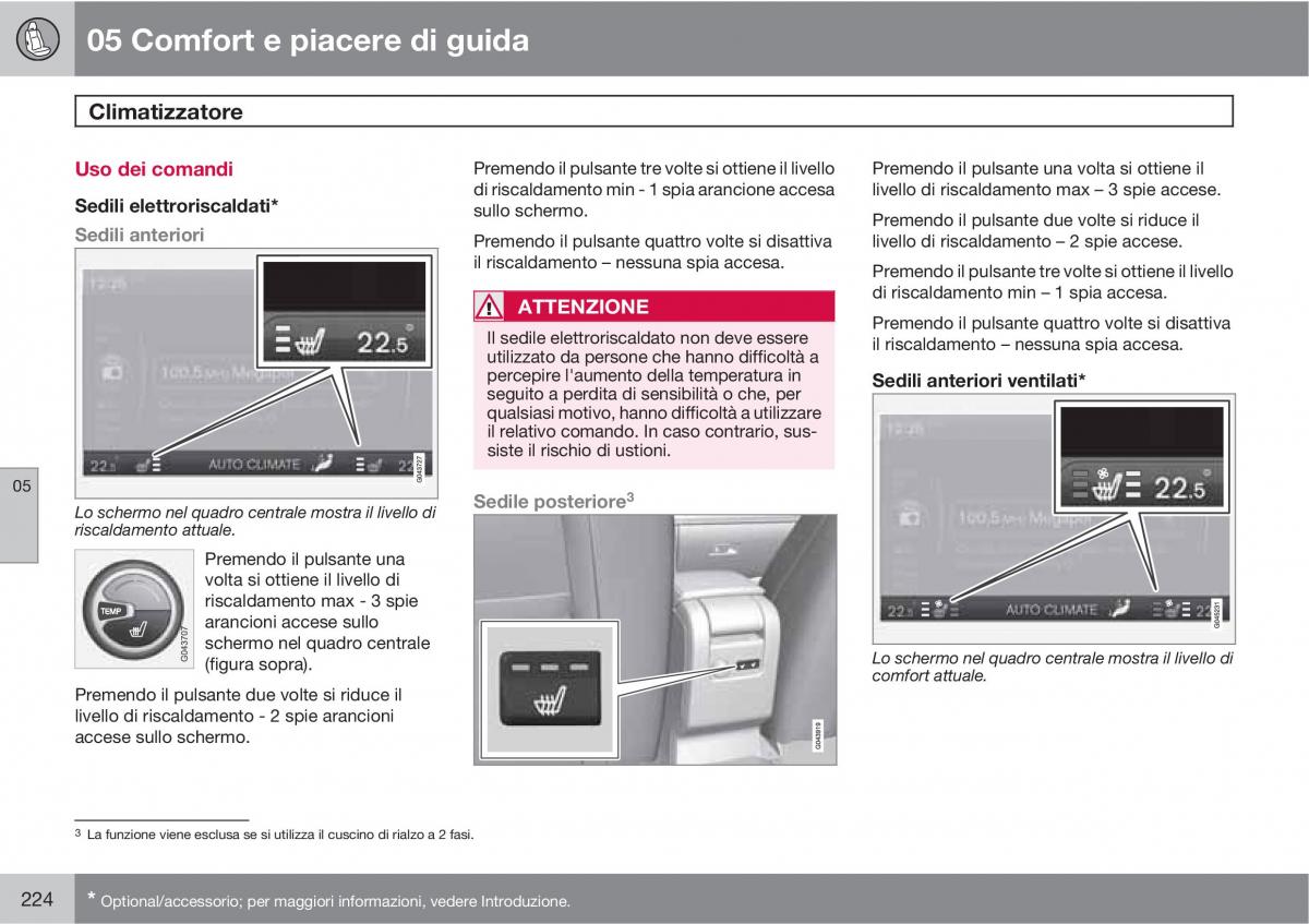 Volvo V70 III 3 manuale del proprietario / page 226