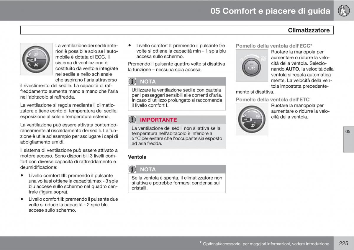 Volvo V70 III 3 manuale del proprietario / page 227