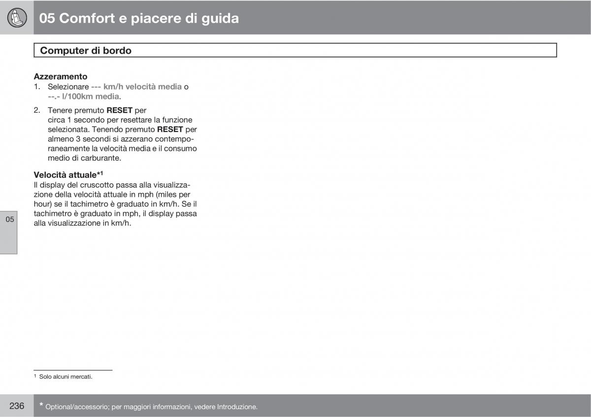 Volvo V70 III 3 manuale del proprietario / page 238