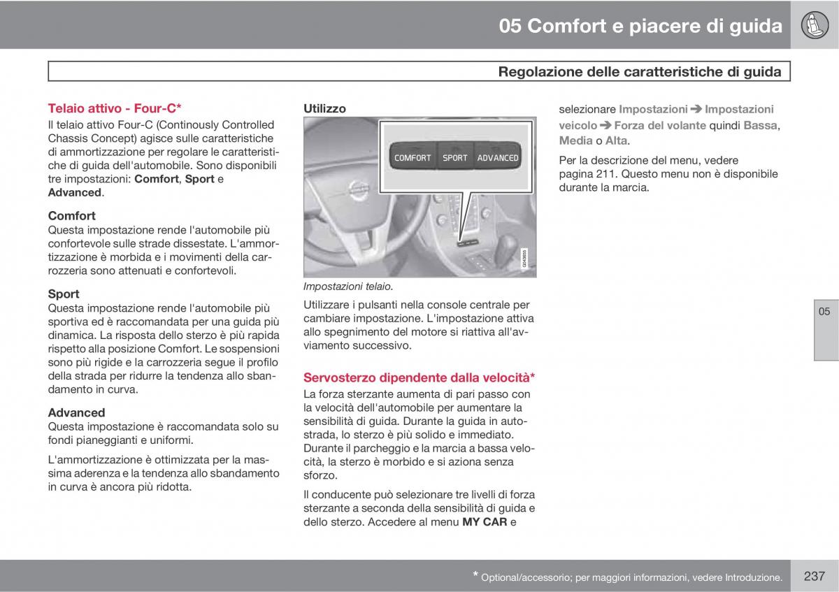 Volvo V70 III 3 manuale del proprietario / page 239