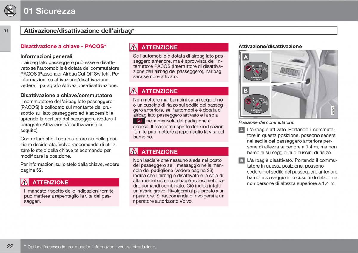 Volvo V70 III 3 manuale del proprietario / page 24