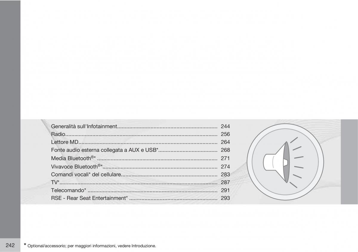 Volvo V70 III 3 manuale del proprietario / page 244