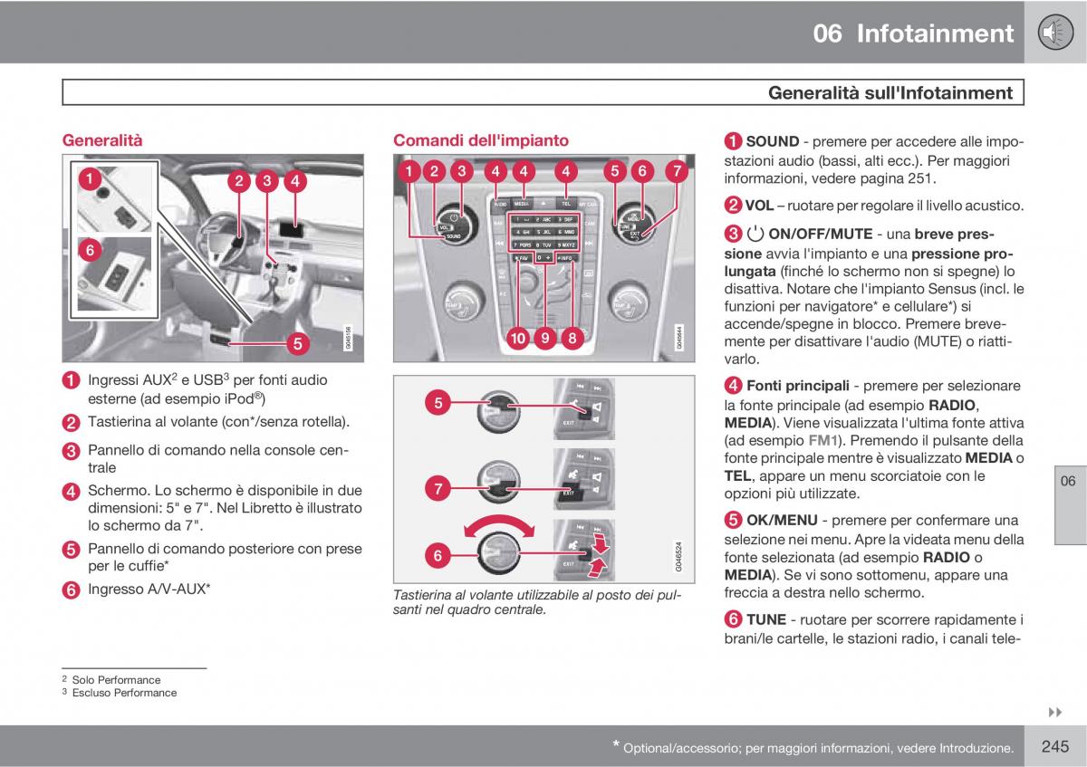 Volvo V70 III 3 manuale del proprietario / page 247