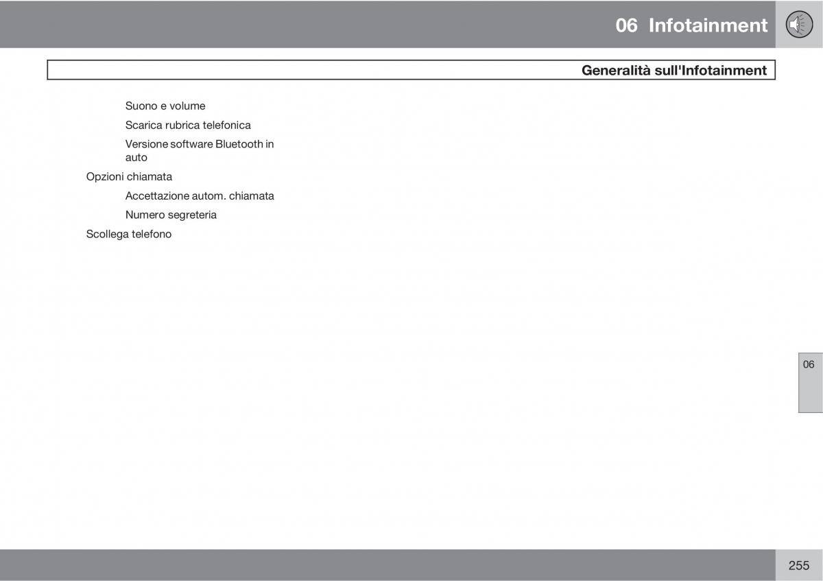 Volvo V70 III 3 manuale del proprietario / page 257