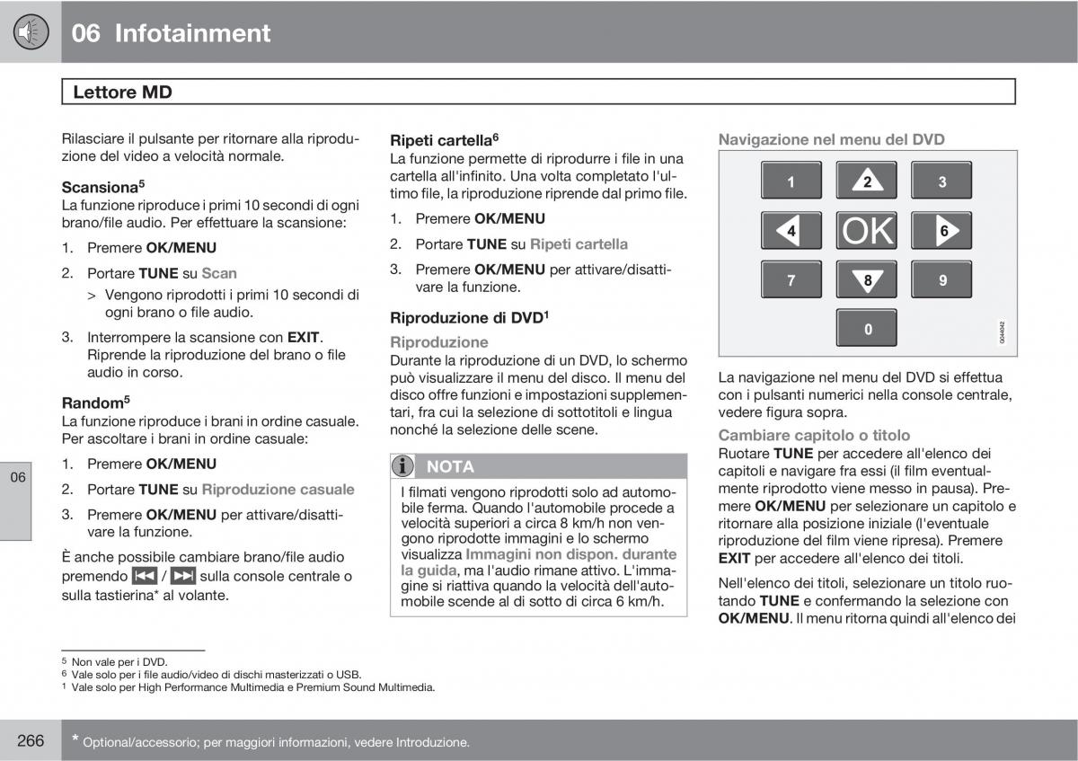 Volvo V70 III 3 manuale del proprietario / page 268