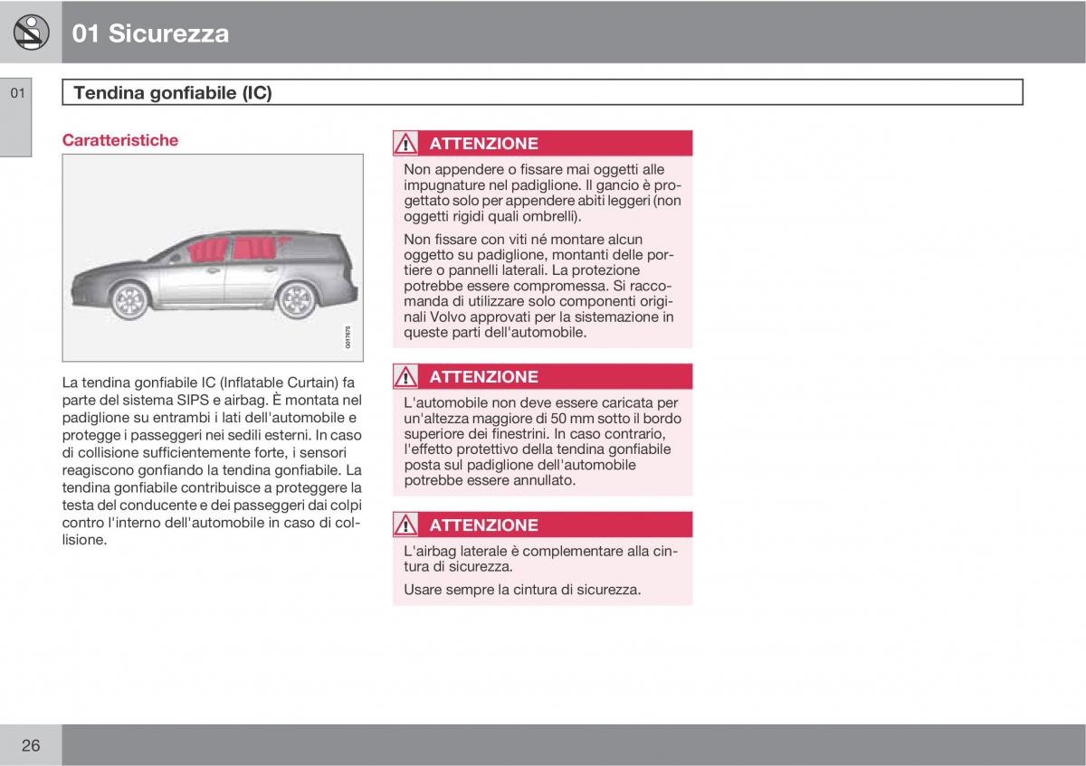 Volvo V70 III 3 manuale del proprietario / page 28