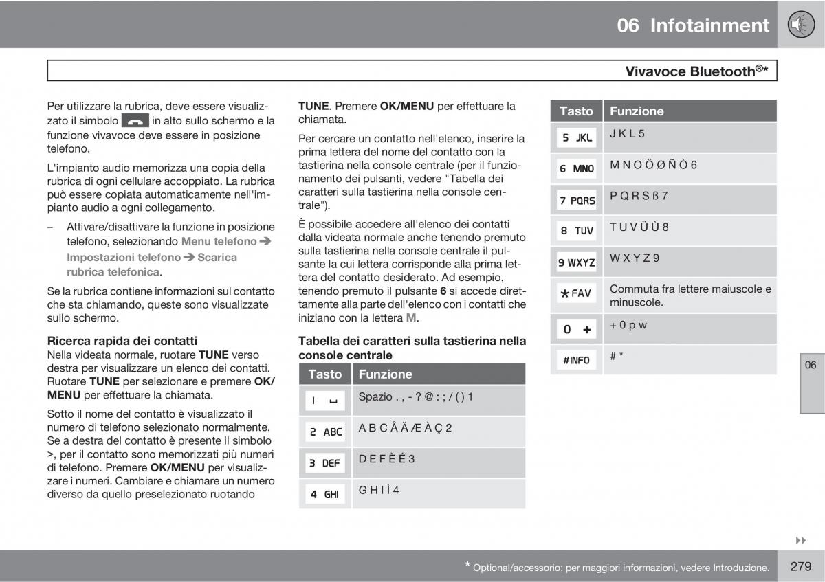 Volvo V70 III 3 manuale del proprietario / page 281