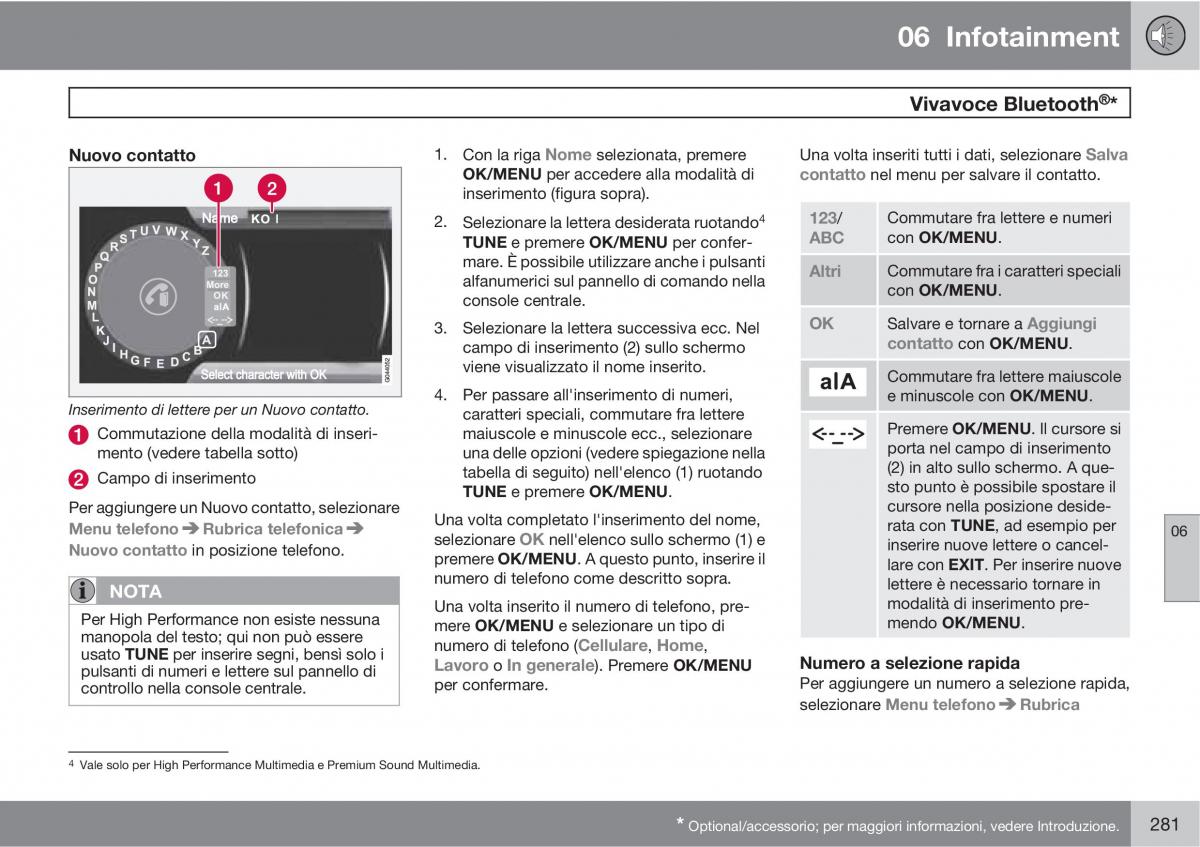 Volvo V70 III 3 manuale del proprietario / page 283