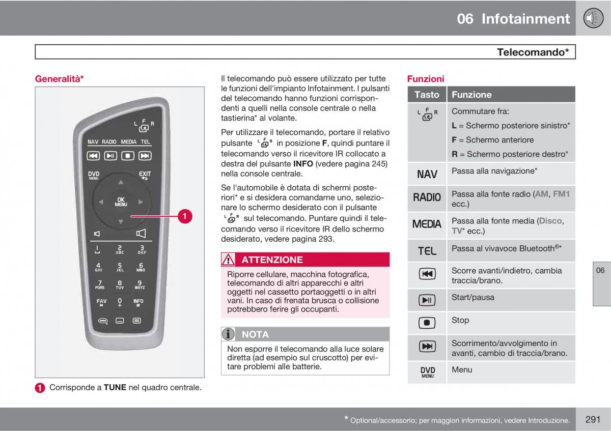 Volvo V70 III 3 manuale del proprietario / page 293