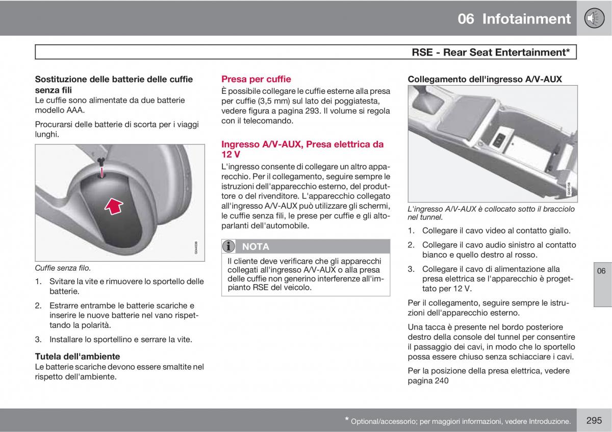 Volvo V70 III 3 manuale del proprietario / page 297