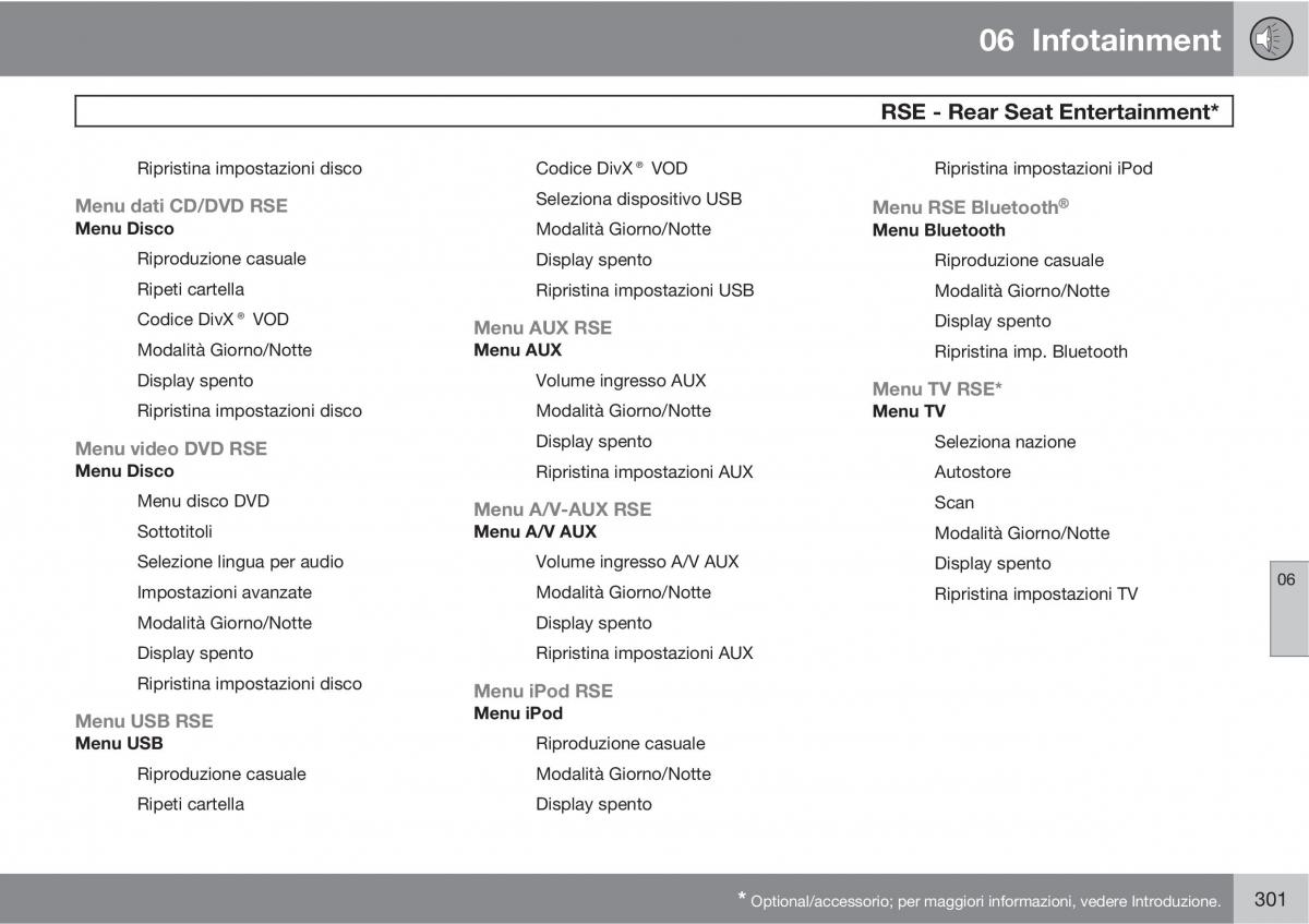 Volvo V70 III 3 manuale del proprietario / page 303