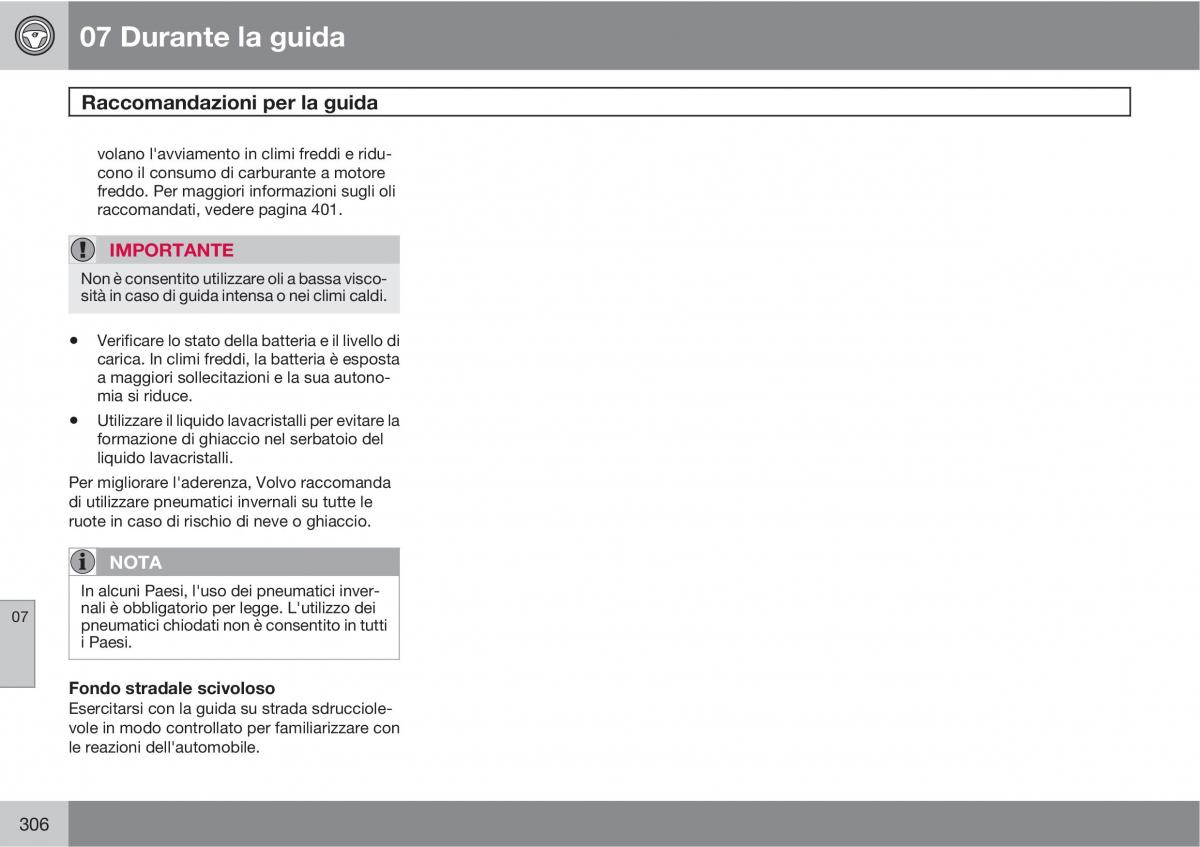 Volvo V70 III 3 manuale del proprietario / page 308