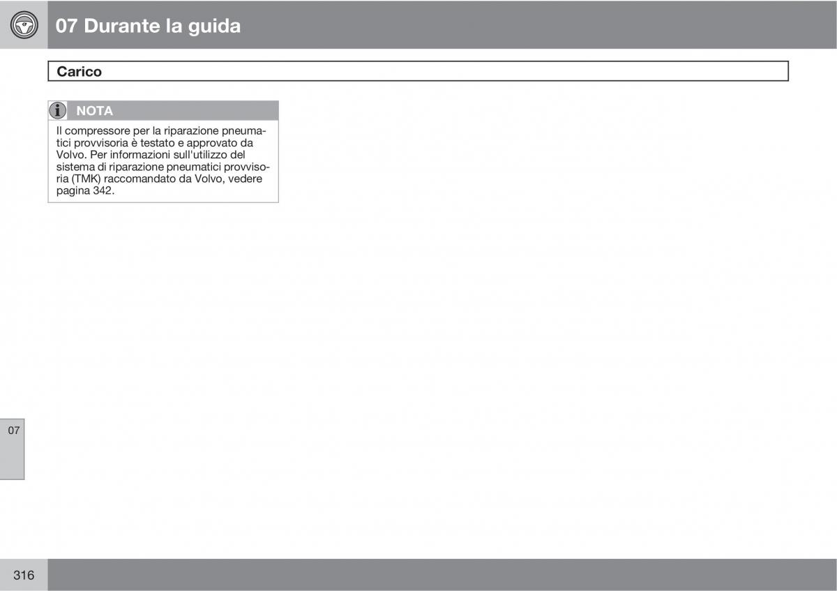 Volvo V70 III 3 manuale del proprietario / page 318