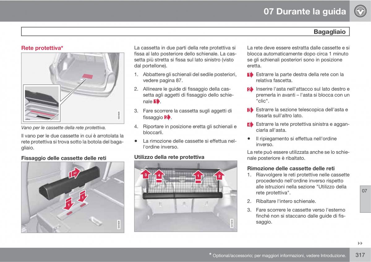 Volvo V70 III 3 manuale del proprietario / page 319