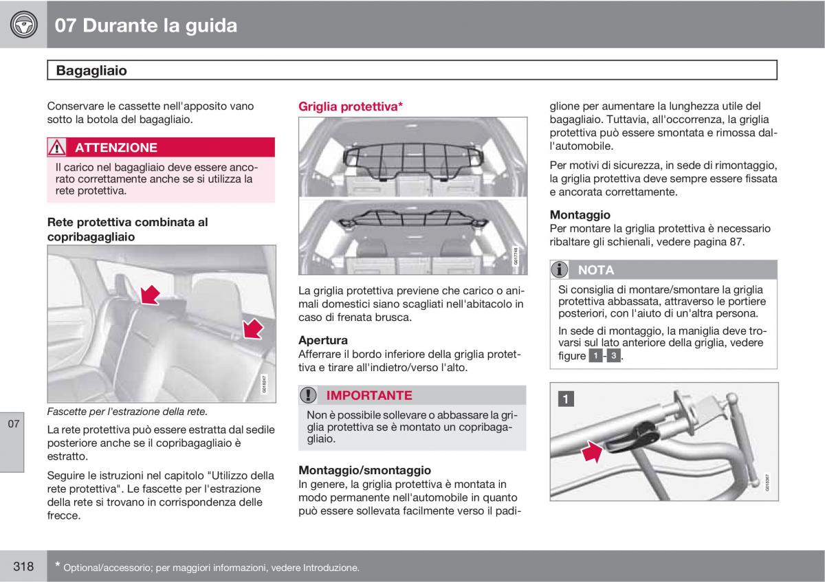 Volvo V70 III 3 manuale del proprietario / page 320