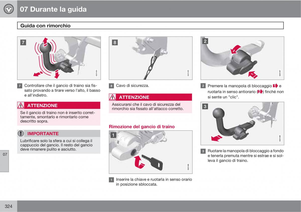 Volvo V70 III 3 manuale del proprietario / page 326