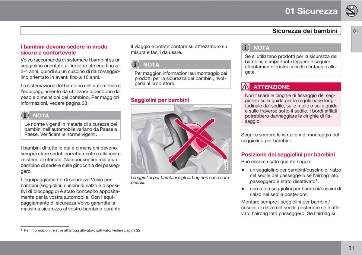 Volvo V70 III 3 manuale del proprietario / page 33