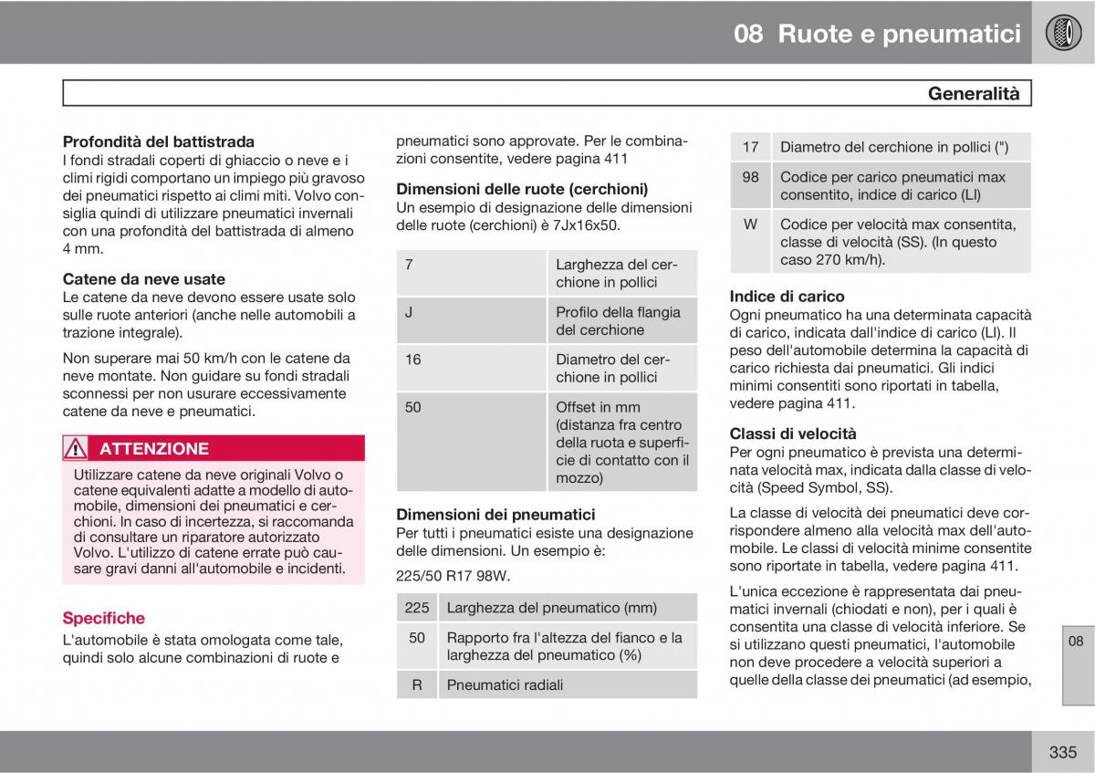 Volvo V70 III 3 manuale del proprietario / page 337