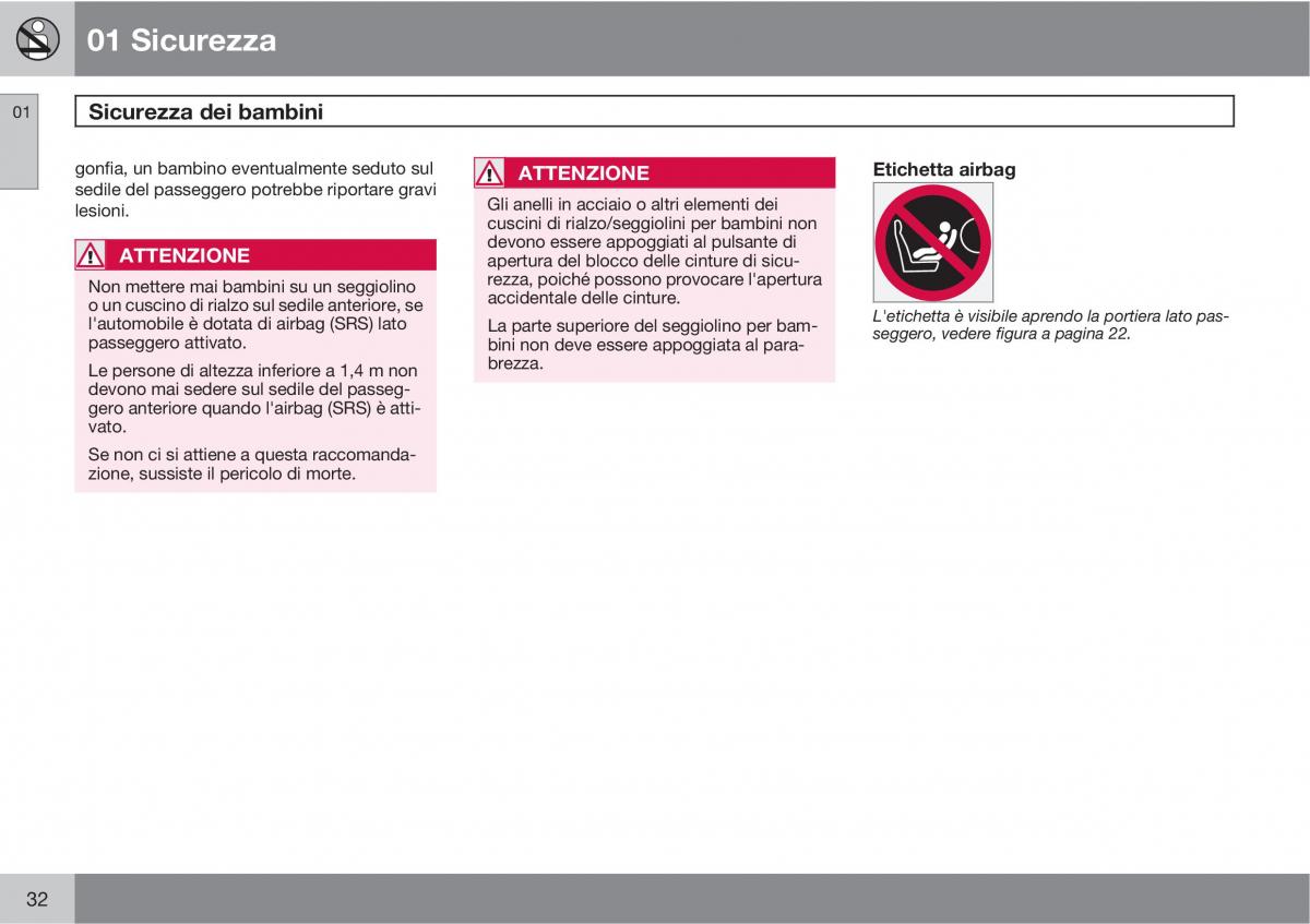 Volvo V70 III 3 manuale del proprietario / page 34