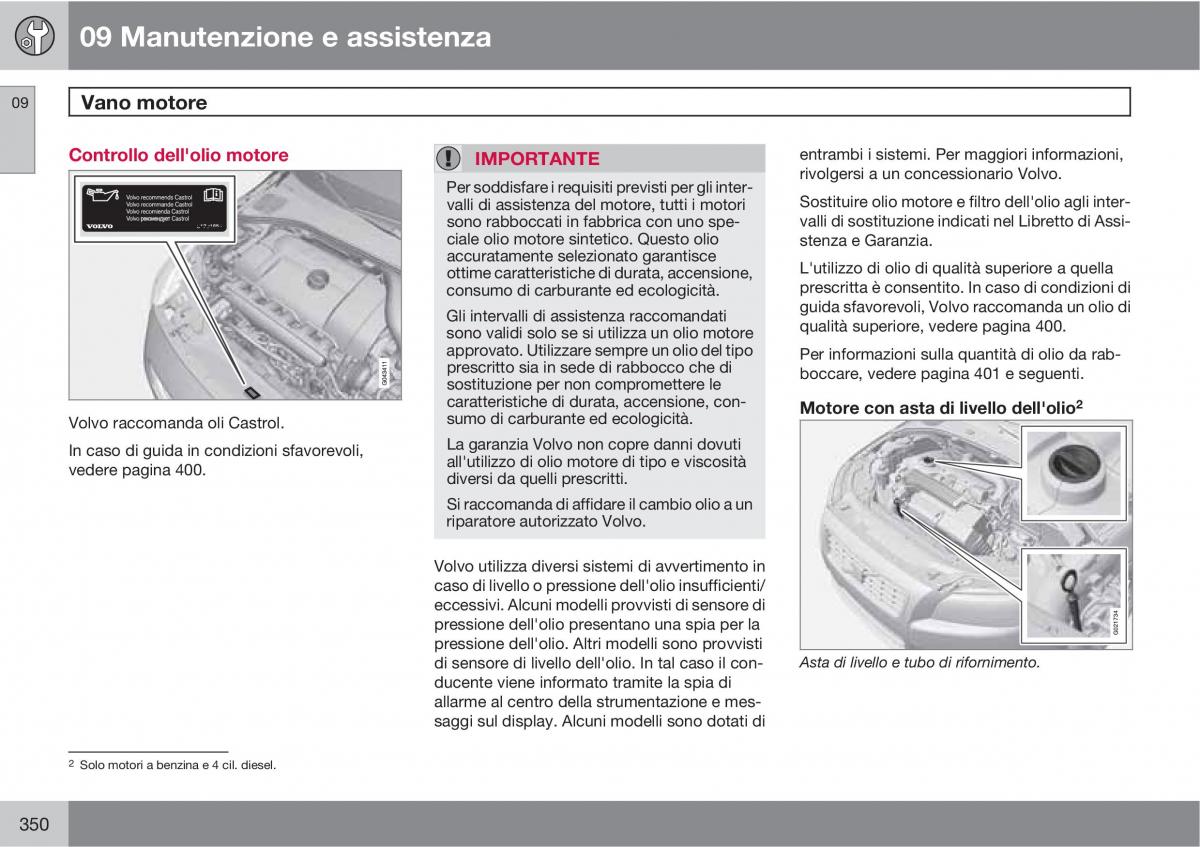 Volvo V70 III 3 manuale del proprietario / page 352