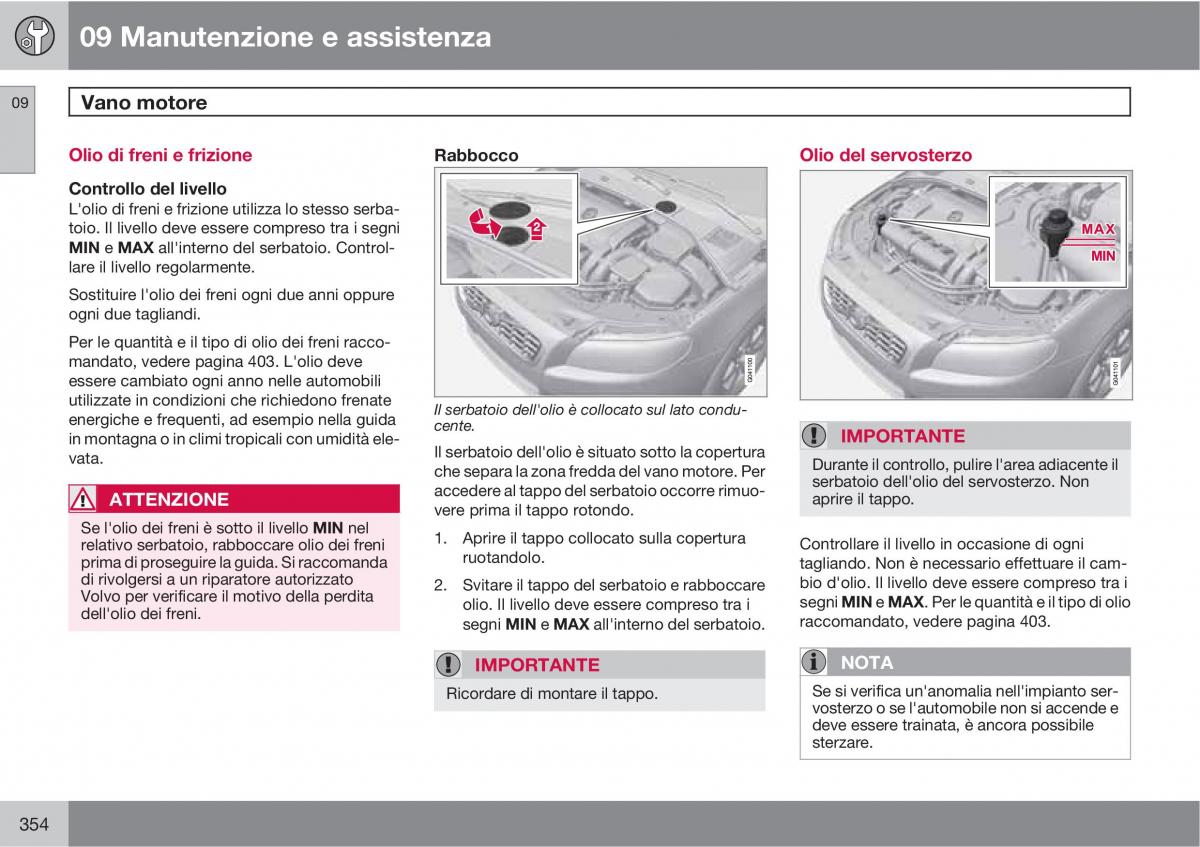 Volvo V70 III 3 manuale del proprietario / page 356