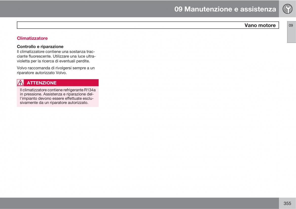 Volvo V70 III 3 manuale del proprietario / page 357