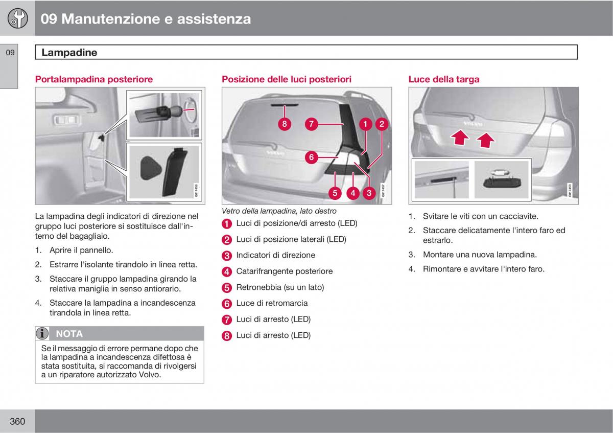 Volvo V70 III 3 manuale del proprietario / page 362