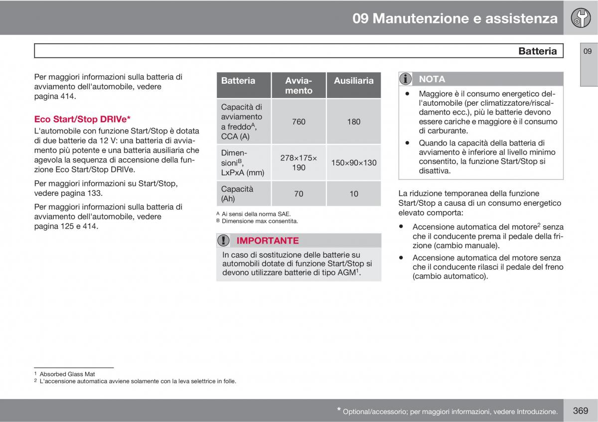 Volvo V70 III 3 manuale del proprietario / page 371