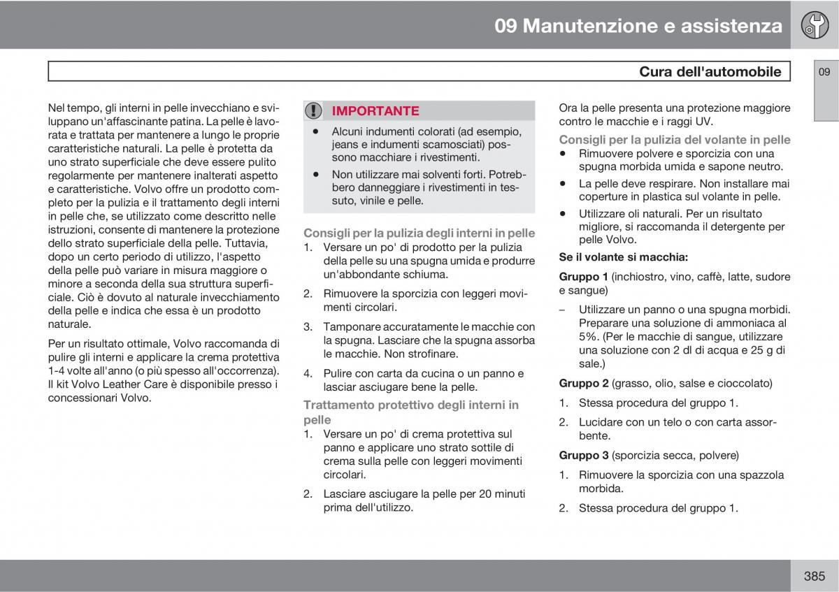 Volvo V70 III 3 manuale del proprietario / page 387