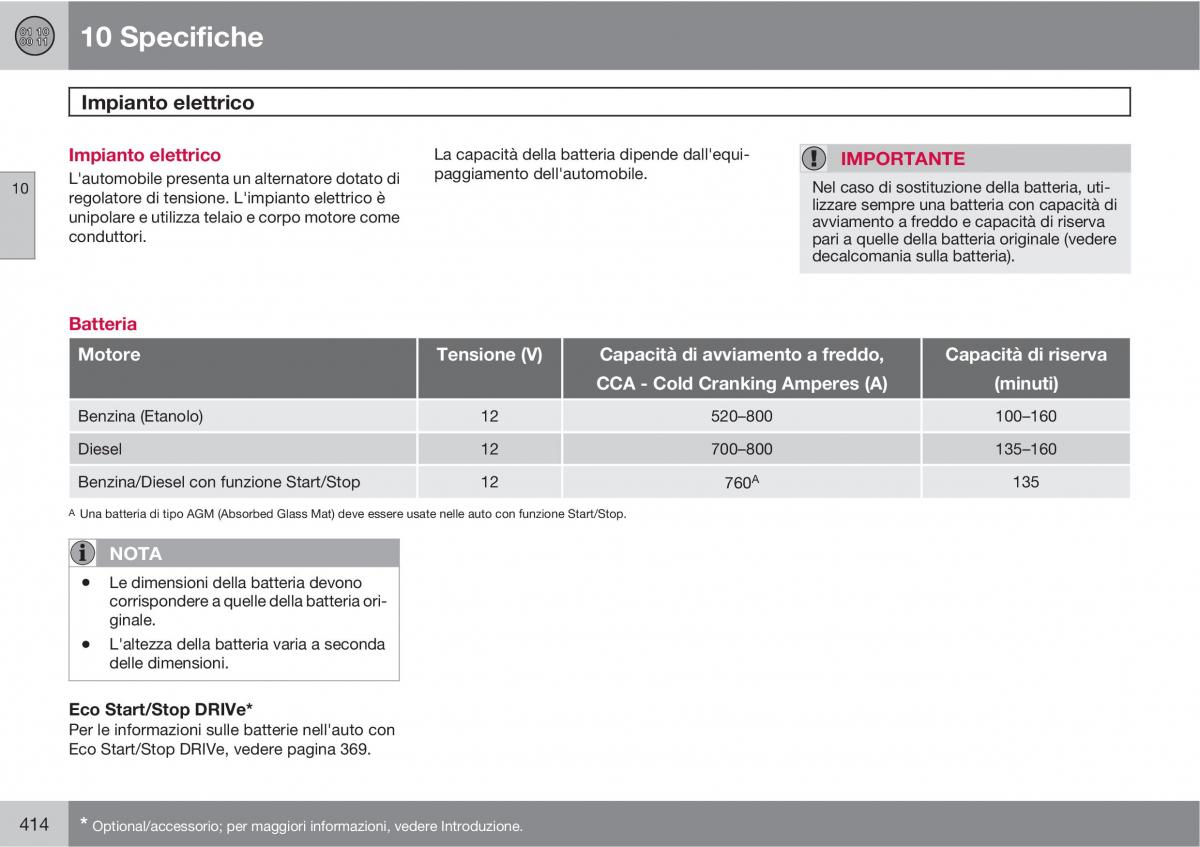 Volvo V70 III 3 manuale del proprietario / page 416