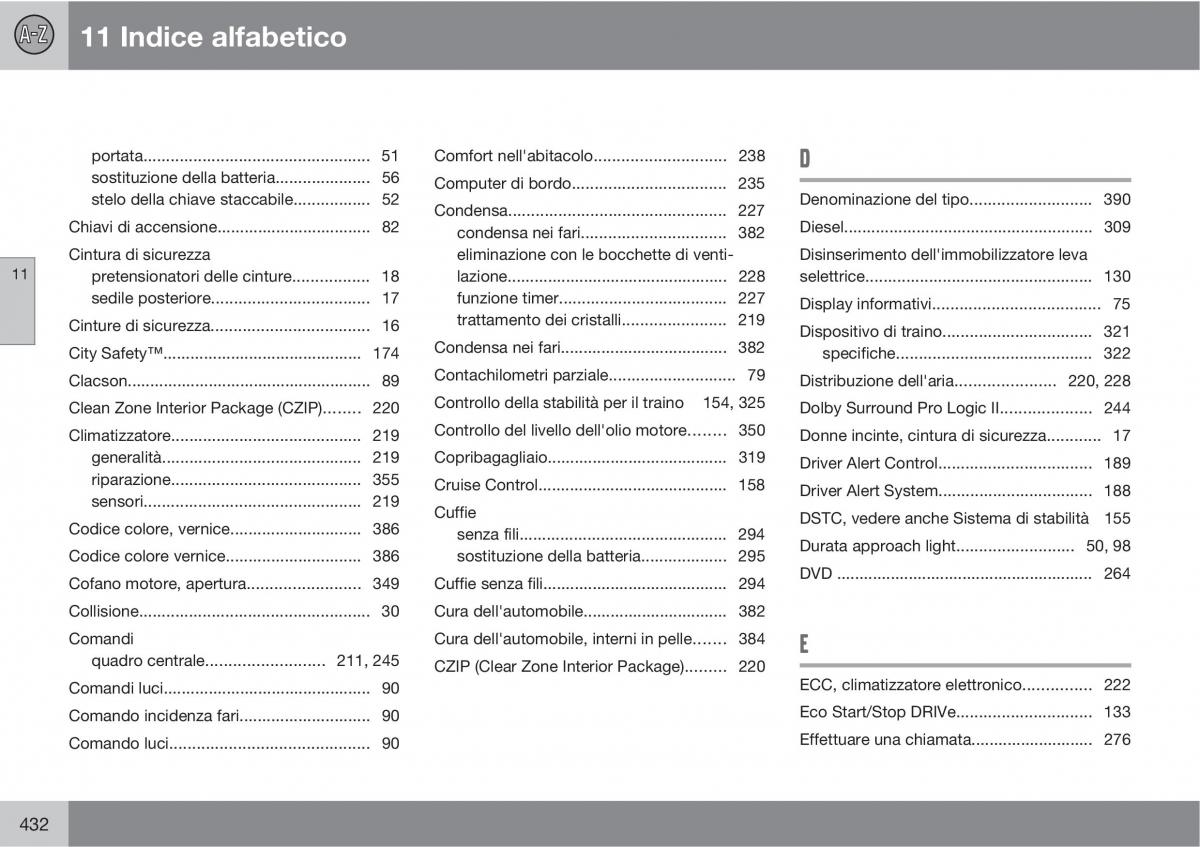 Volvo V70 III 3 manuale del proprietario / page 434