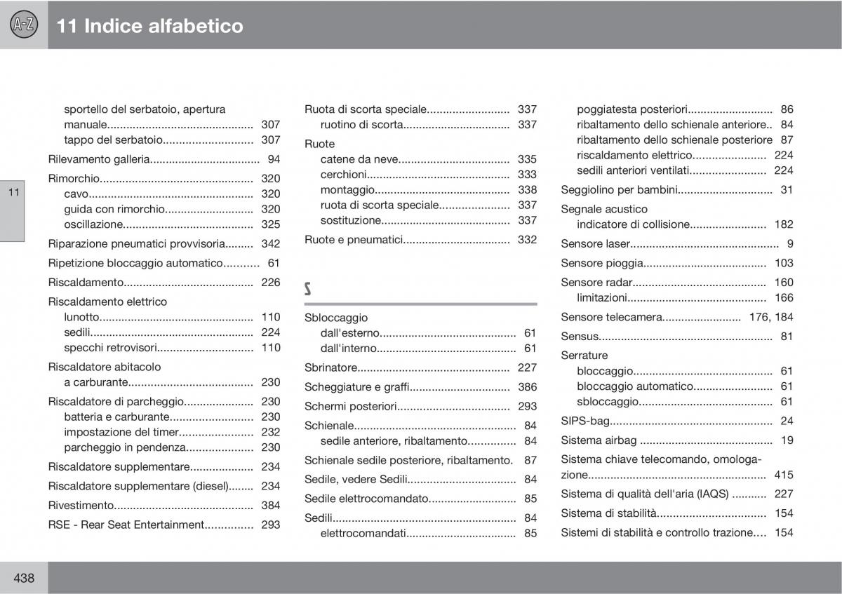 Volvo V70 III 3 manuale del proprietario / page 440