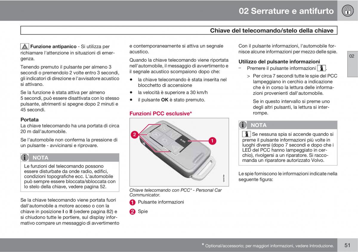 Volvo V70 III 3 manuale del proprietario / page 53