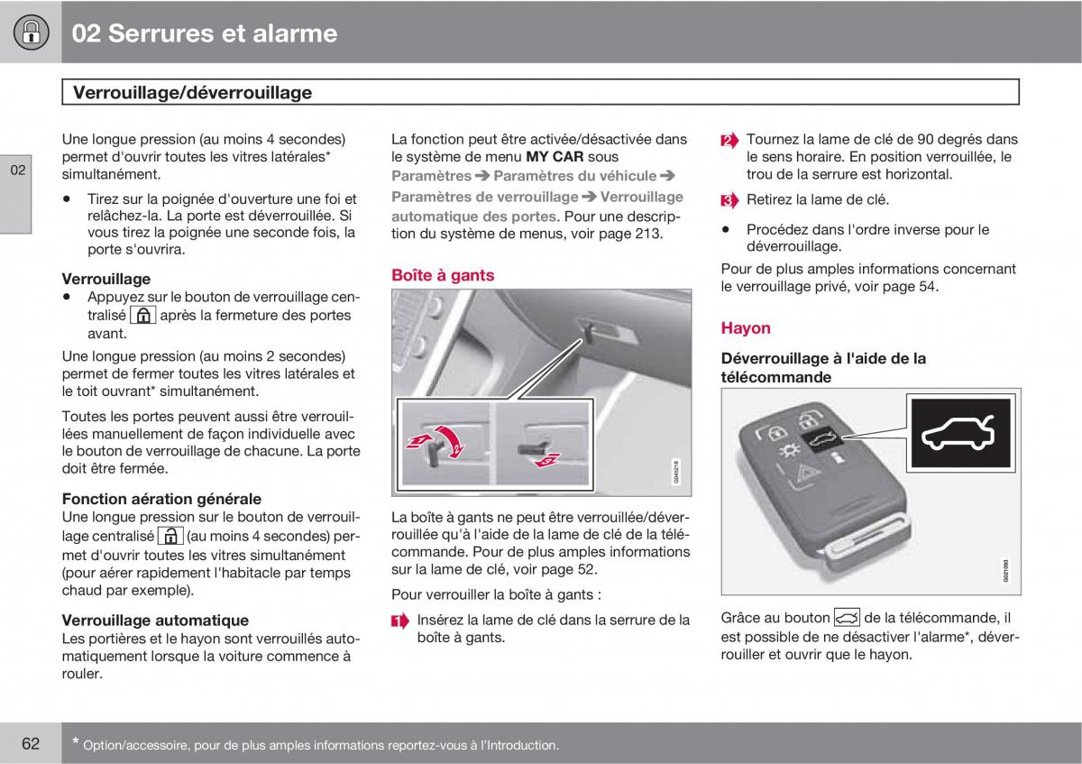 Volvo V70 III 3 manuel du proprietaire / page 64