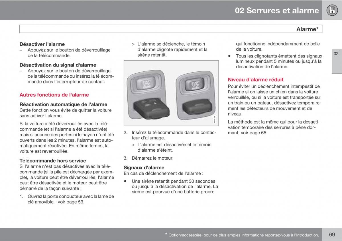 Volvo V70 III 3 manuel du proprietaire / page 71