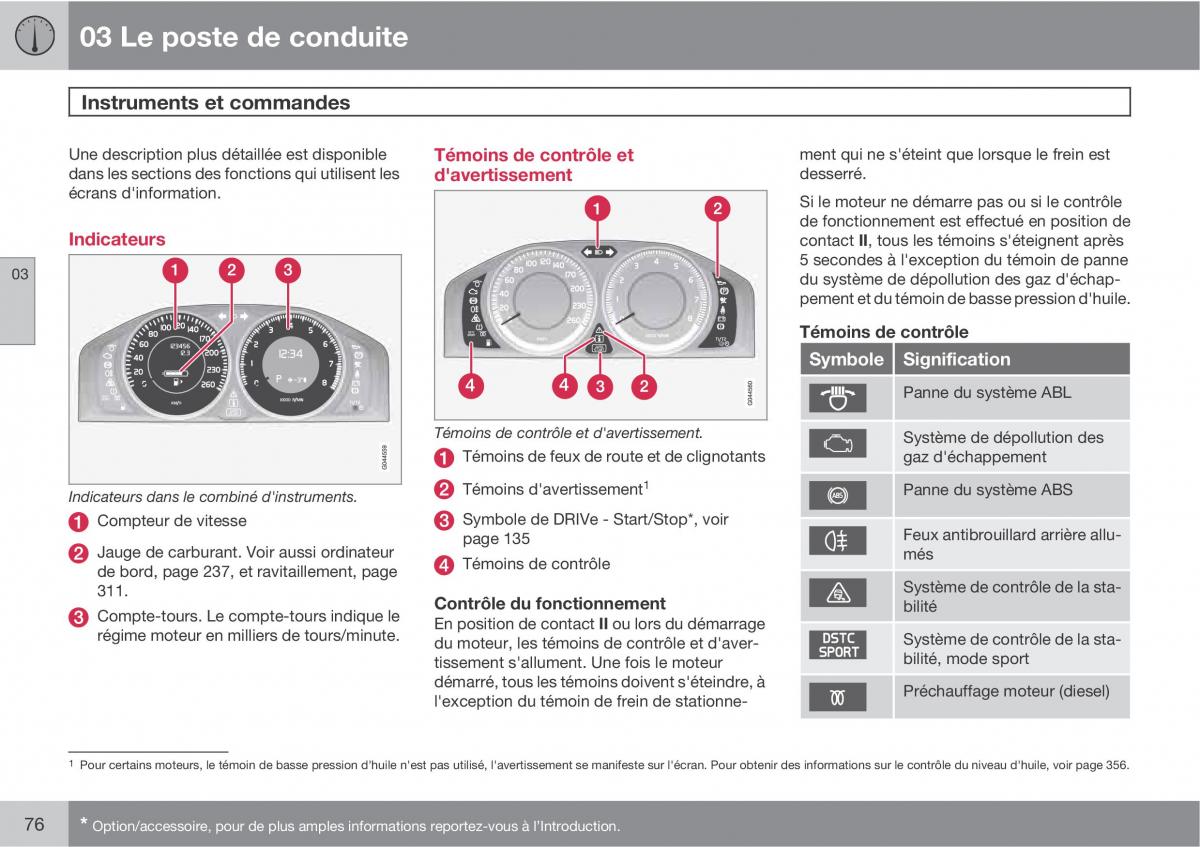 Volvo V70 III 3 manuel du proprietaire / page 78