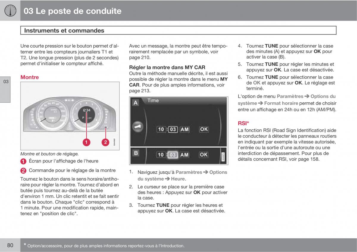 Volvo V70 III 3 manuel du proprietaire / page 82