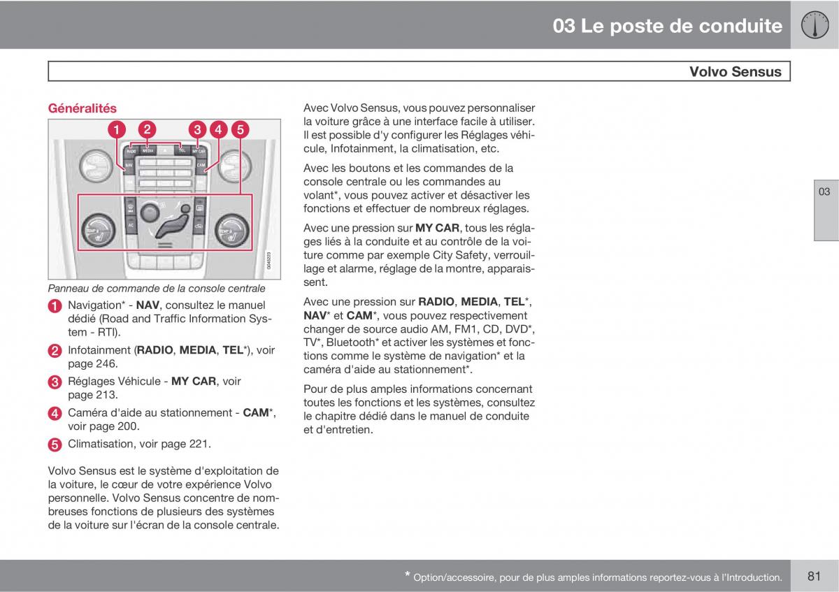 Volvo V70 III 3 manuel du proprietaire / page 83