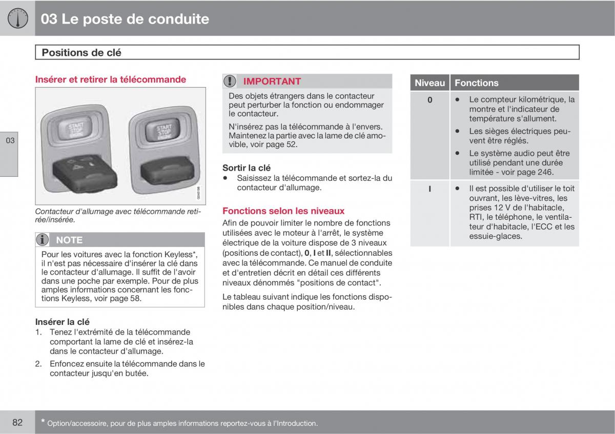 Volvo V70 III 3 manuel du proprietaire / page 84