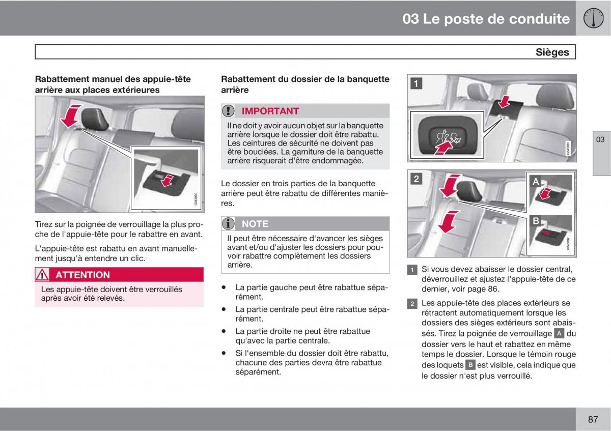 Volvo V70 III 3 manuel du proprietaire / page 89