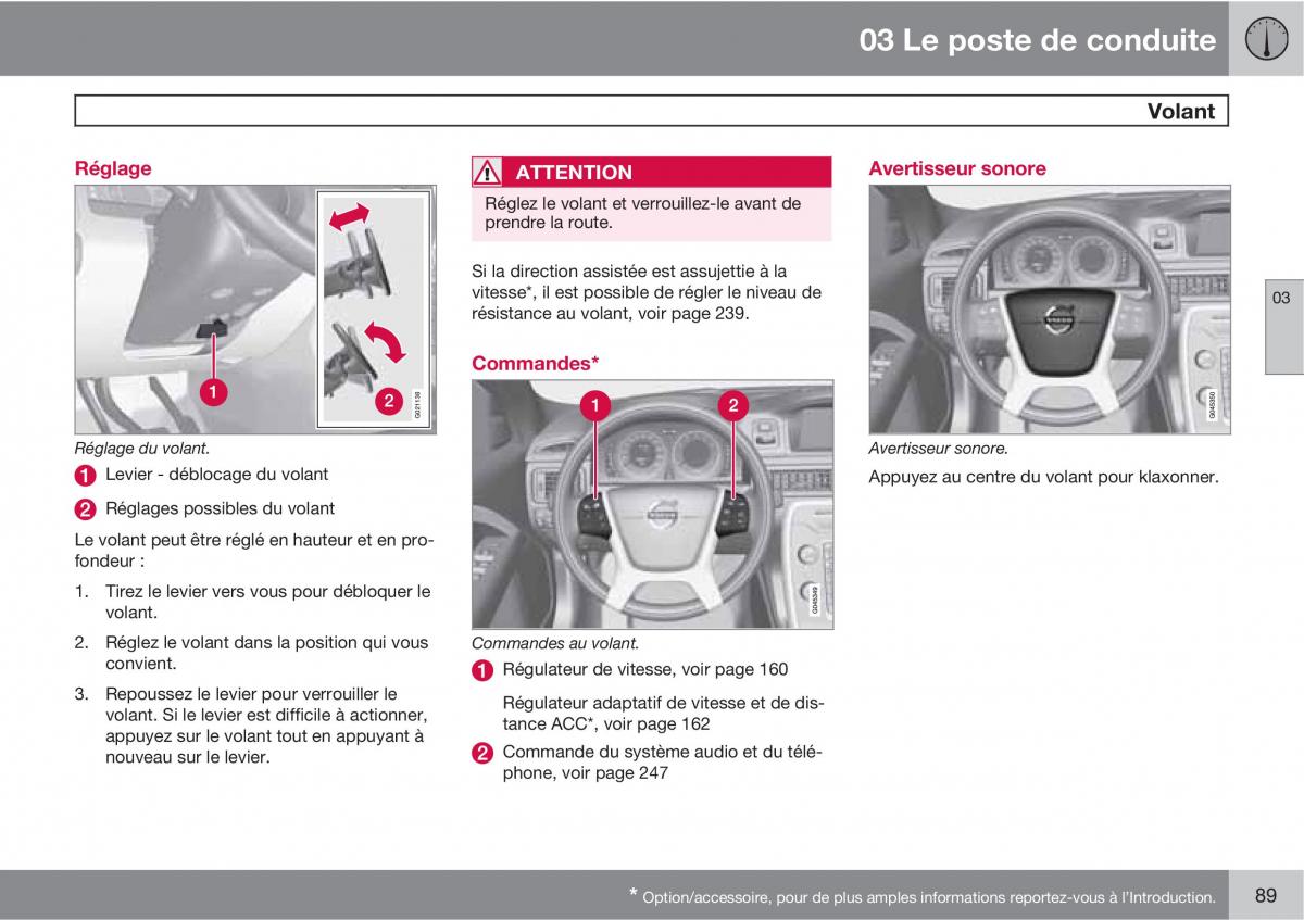 Volvo V70 III 3 manuel du proprietaire / page 91