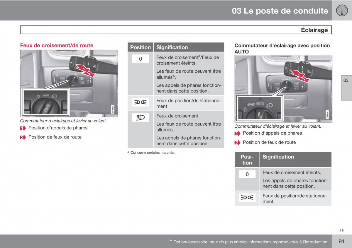 Volvo V70 III 3 manuel du proprietaire / page 93