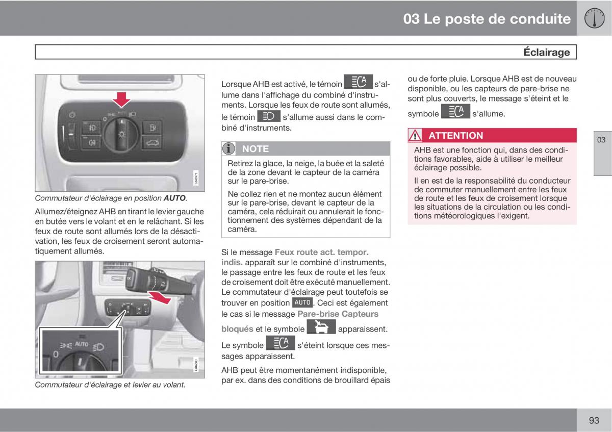 Volvo V70 III 3 manuel du proprietaire / page 95