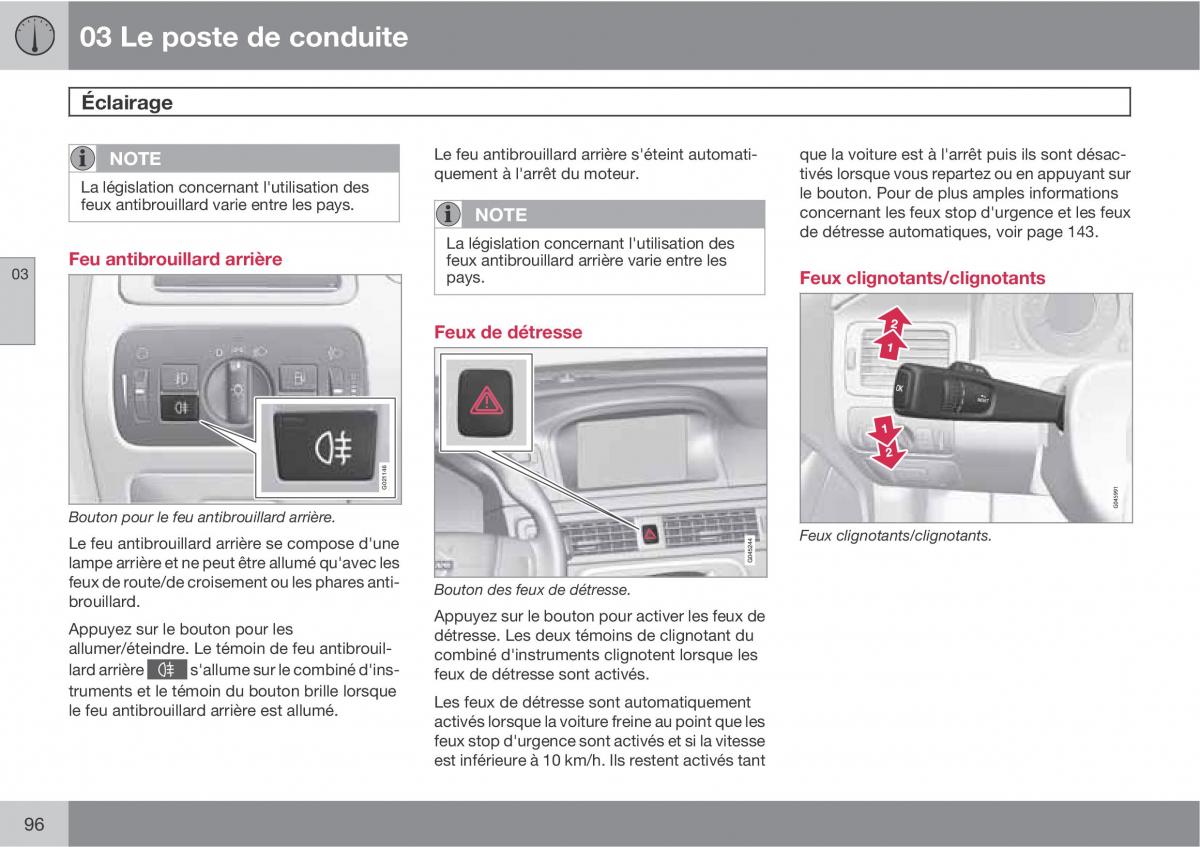 Volvo V70 III 3 manuel du proprietaire / page 98