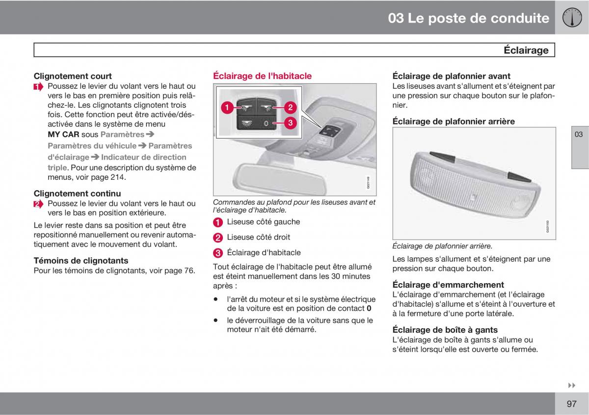 Volvo V70 III 3 manuel du proprietaire / page 99