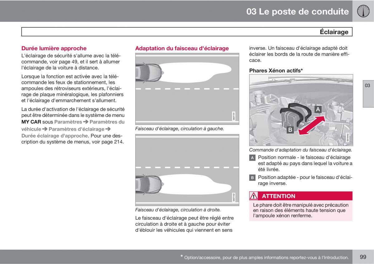 Volvo V70 III 3 manuel du proprietaire / page 101