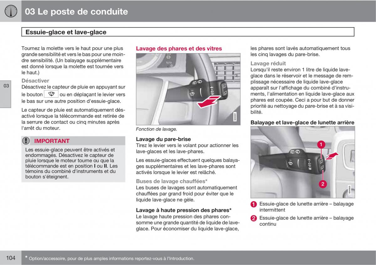 Volvo V70 III 3 manuel du proprietaire / page 106