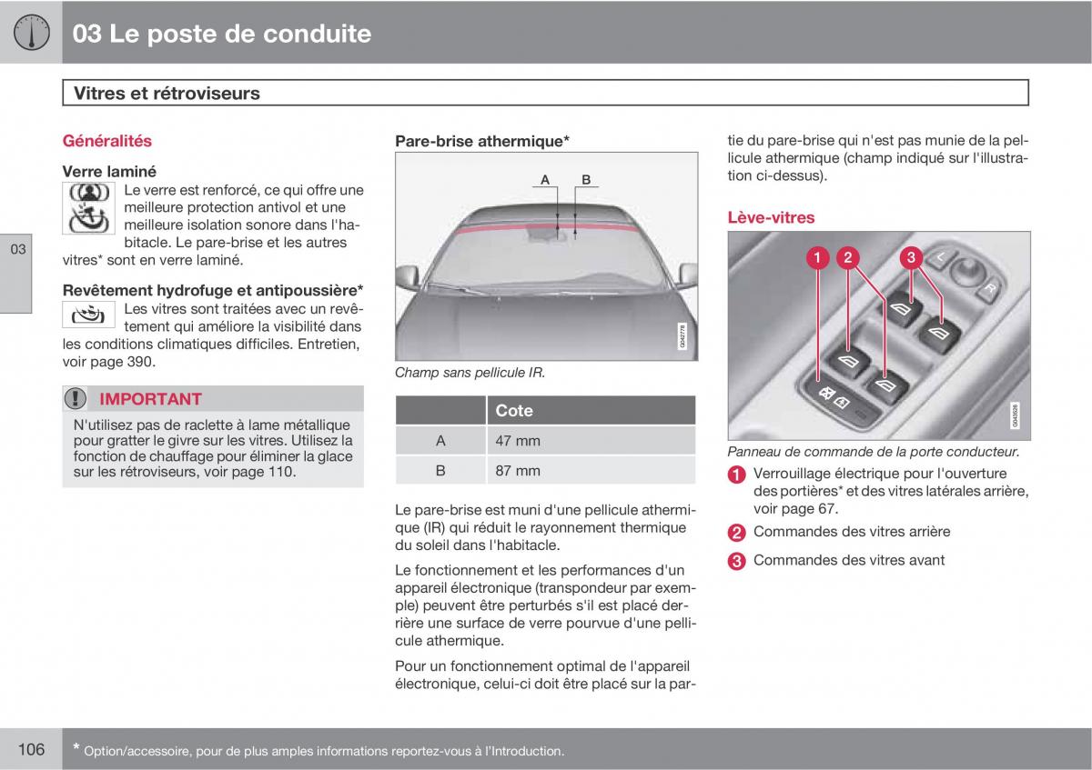 Volvo V70 III 3 manuel du proprietaire / page 108