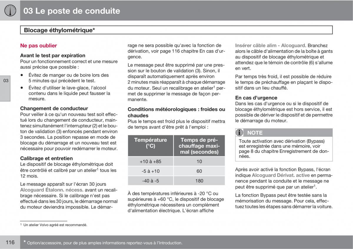 Volvo V70 III 3 manuel du proprietaire / page 118