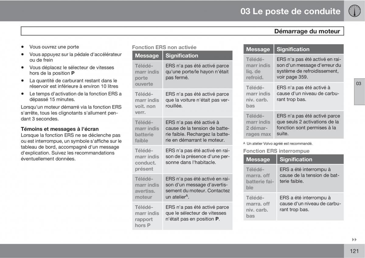 Volvo V70 III 3 manuel du proprietaire / page 123